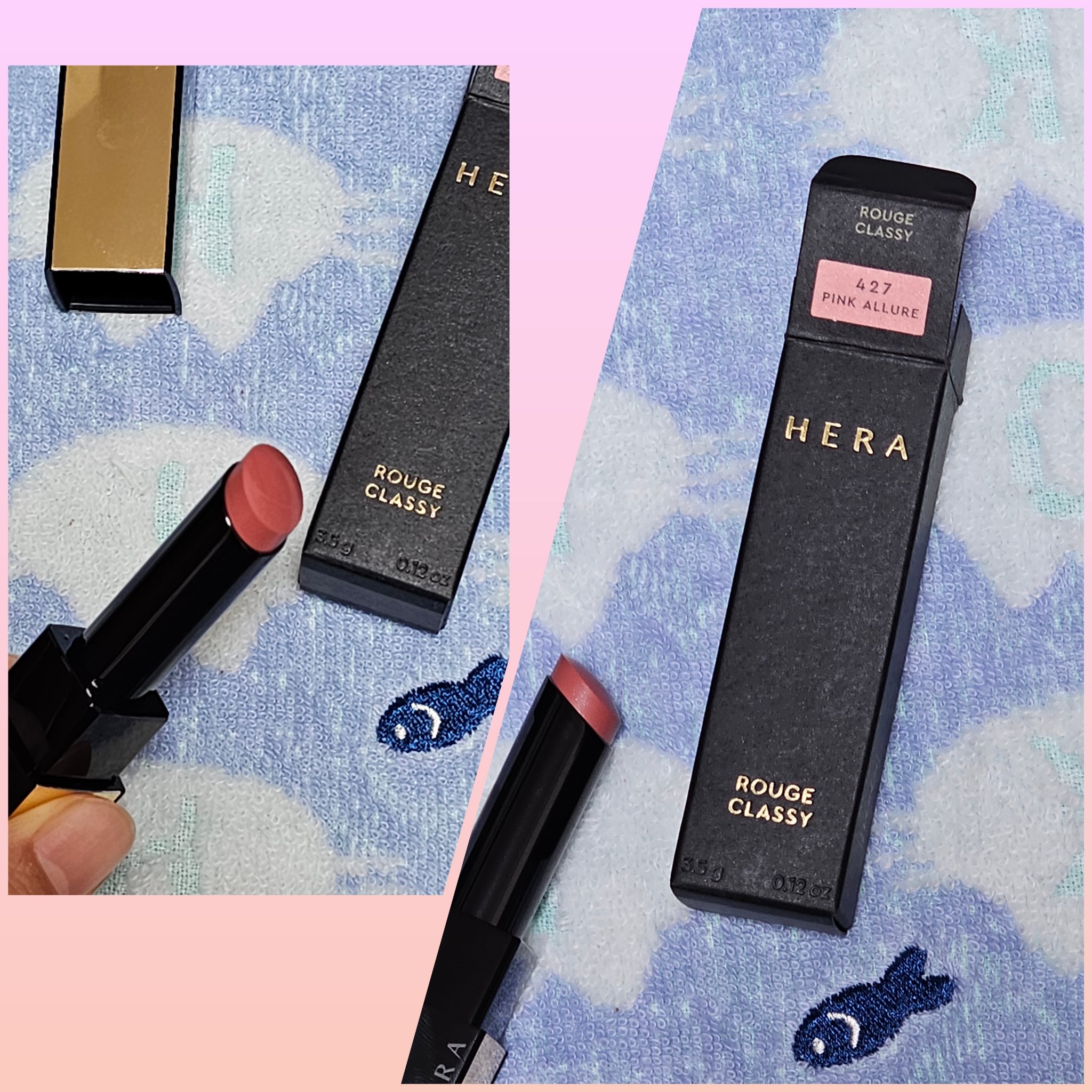 HERA ルージュ クラッシィのクチコミ「アリュール♡　ってみると　欲しくなる　笑っ
HERA　ルージュクラッシィ　ピンクアリュール♡
.....」（1枚目）