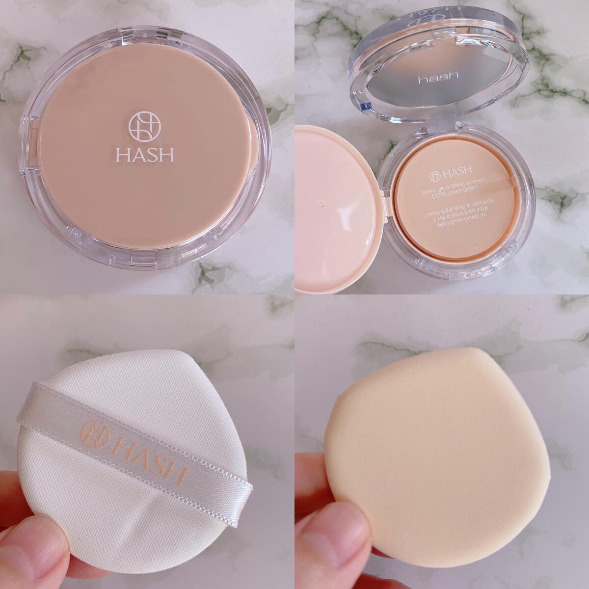 デューイーグロー フィッティング クッション/HASH/クッションファンデーションを使ったクチコミ（2枚目）