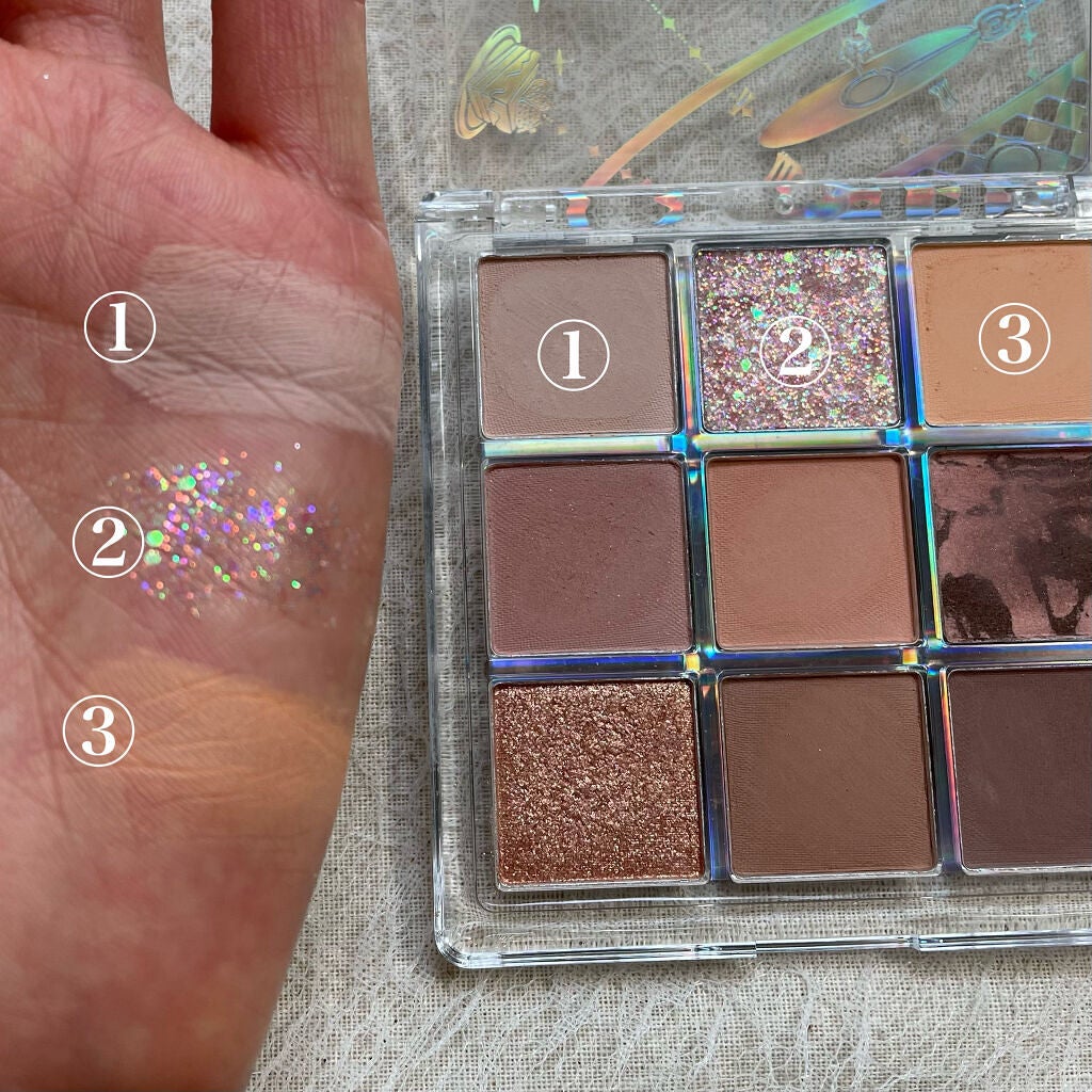 クォーツ 9色アイシャドウパレット(ドリームランドアイシャドウ)/ZEESEA/アイシャドウパレットを使ったクチコミ(2枚目)