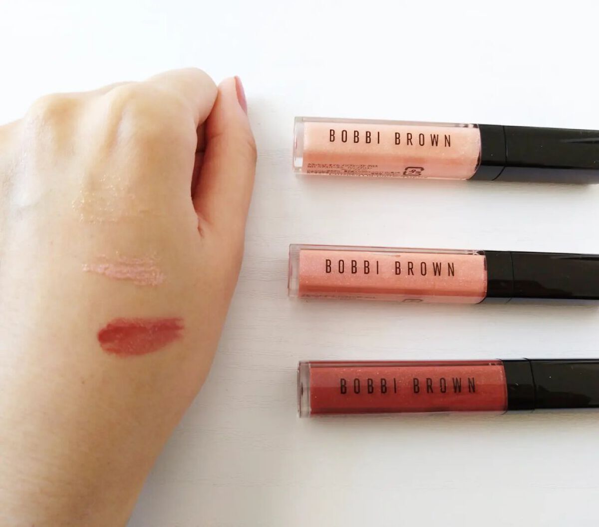 クラッシュドオイル インフューズド グロス S03 キールシュガー/BOBBI BROWN/リップグロスを使ったクチコミ（2枚目）