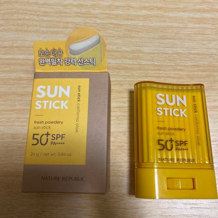 パウダリーUVアロエスティック SPF50+/PA++++/ネイチャーリパブリック/日焼け止めスティックを使ったクチコミ(1枚目)