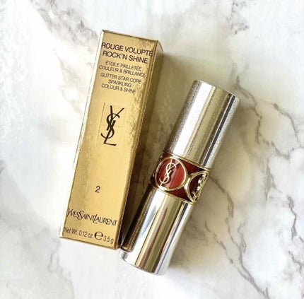 ルージュ ヴォリュプテ ロックシャイン/YVES SAINT LAURENT BEAUTE/口紅を使ったクチコミ(2枚目)