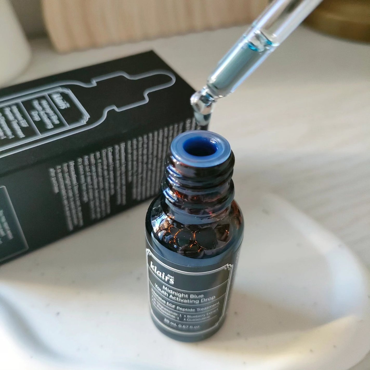 ミッドナイトブルーカーミングクリーム/Klairs/フェイスクリームを使ったクチコミ(2枚目)