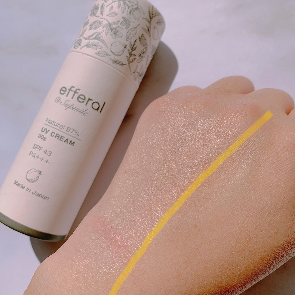 ナチュラルUVケアクリーム/efferal/日焼け止めクリームを使ったクチコミ（3枚目）