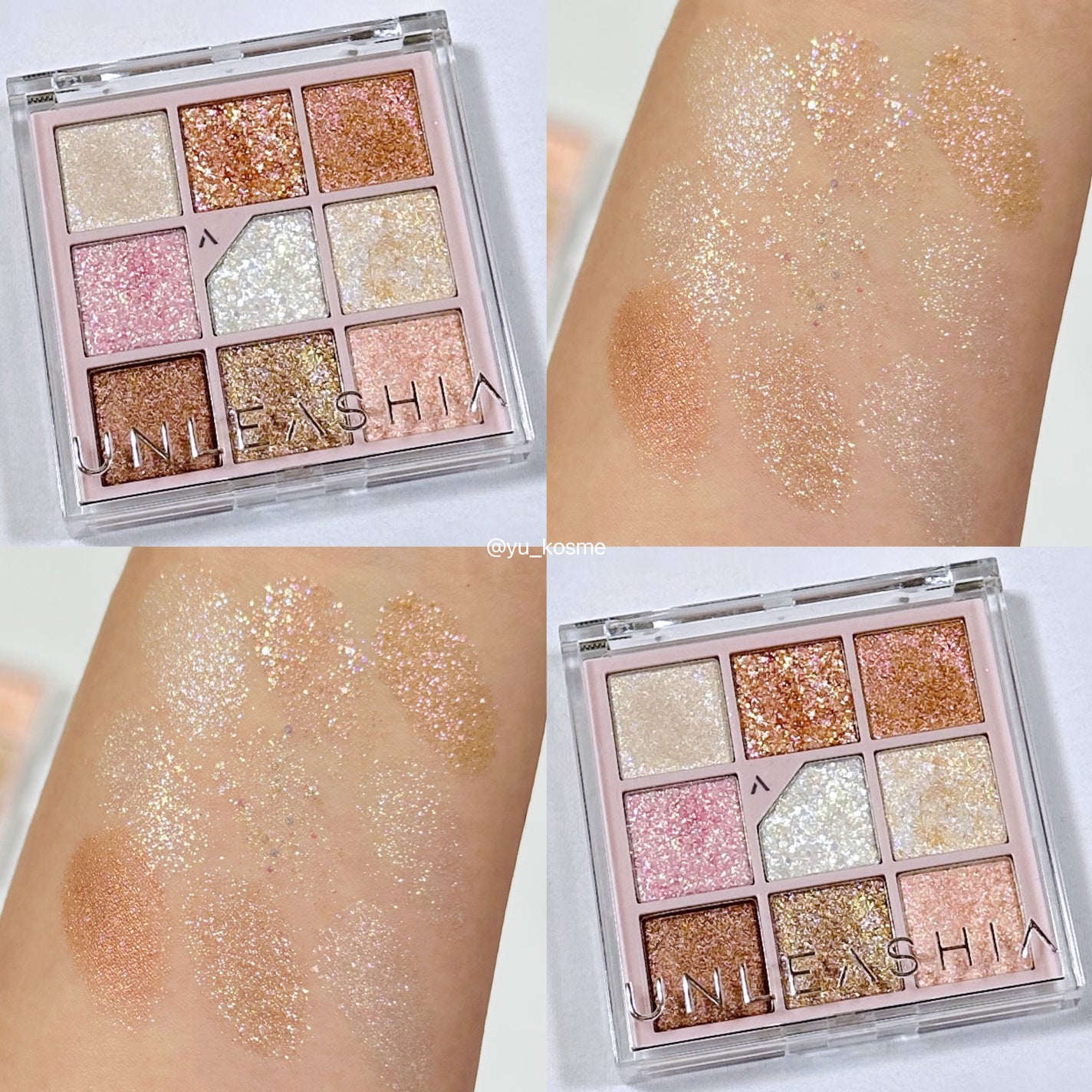グリッターペディアアイパレット/unleashia/アイシャドウパレットを使ったクチコミ(4枚目)