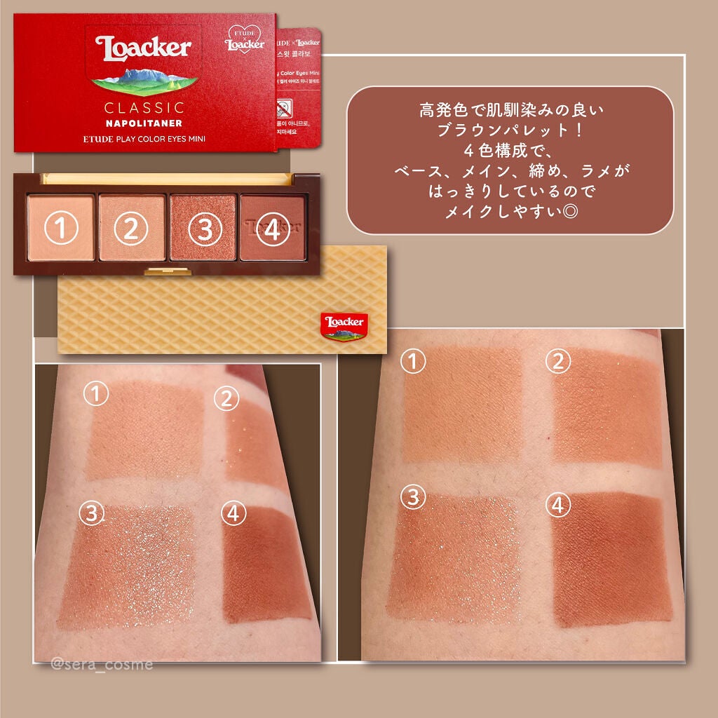 ローカー プレイカラーアイズミニ/ETUDE/アイシャドウパレットを使ったクチコミ(2枚目)