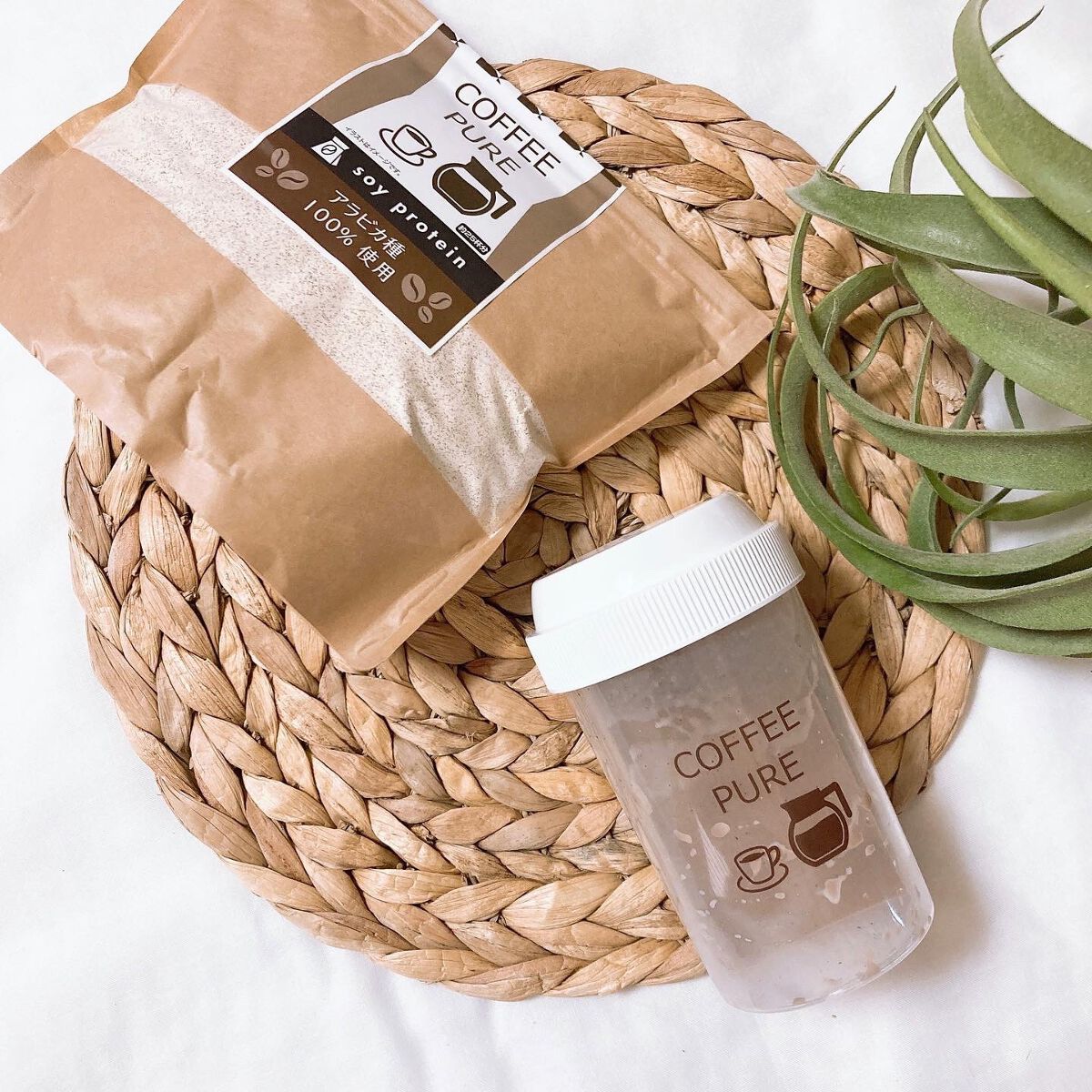 MATCHA PURE（プロテインパウダー）/ピュアパートナー/ソイプロテインを使ったクチコミ（1枚目）