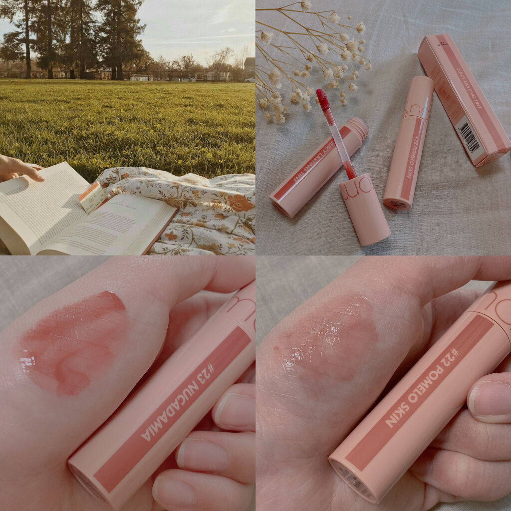 ジューシーラスティングティント/rom&nd/リップティントを使ったクチコミ（2枚目）