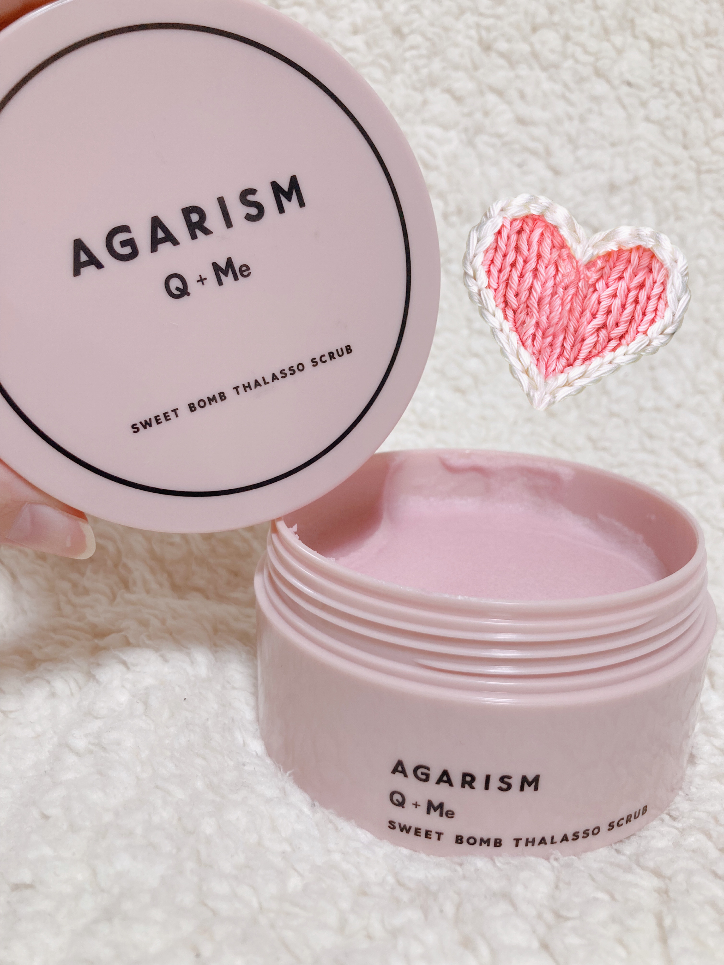 Q+Me スウィート ボム タラソ スクラブ/AGARISM/バスト・ヒップケアを使ったクチコミ（1枚目）
