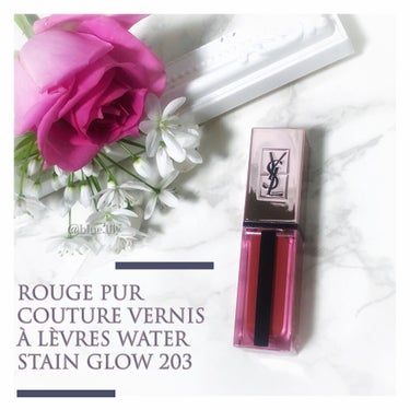 ルージュ ピュールクチュール ヴェルニ ウォーターグロウ No.203 リストリクテッド ピンク/YVES SAINT LAURENT BEAUTE/口紅を使ったクチコミ（1枚目）