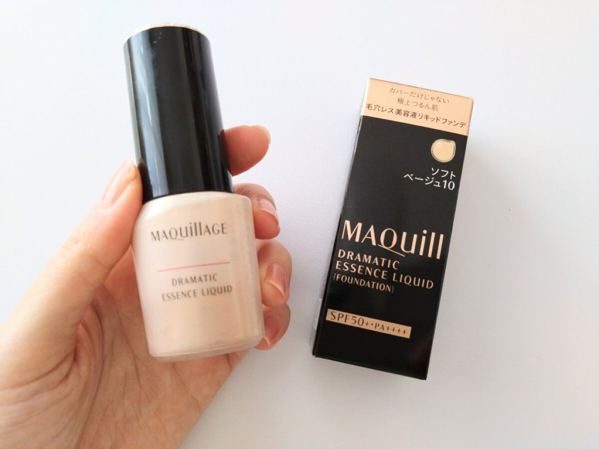 ドラマティックエッセンスリキッド ソフトベージュ10/マキアージュ/リキッドファンデーションを使ったクチコミ（1枚目）
