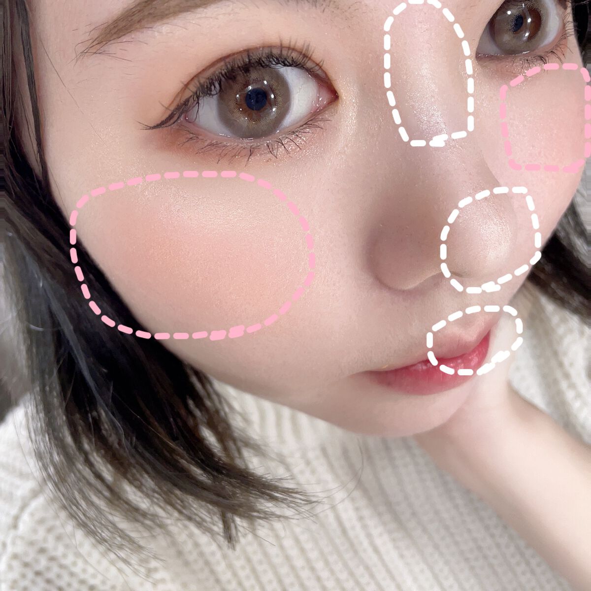 フェイスグロウカラー/CEZANNE/クリームハイライトを使ったクチコミ(3枚目)