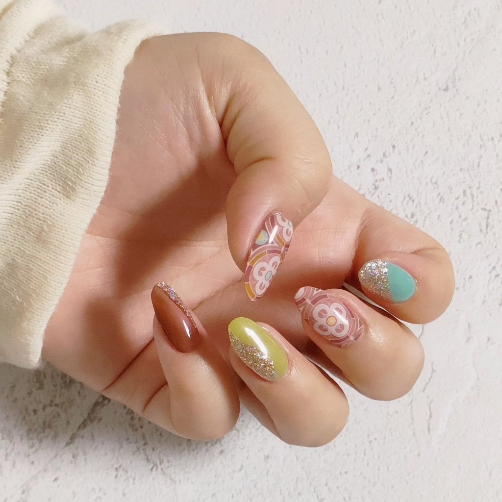 セミキュアジェルネイル(ハンド)/ohora/ネイルシールを使ったクチコミ(3枚目)