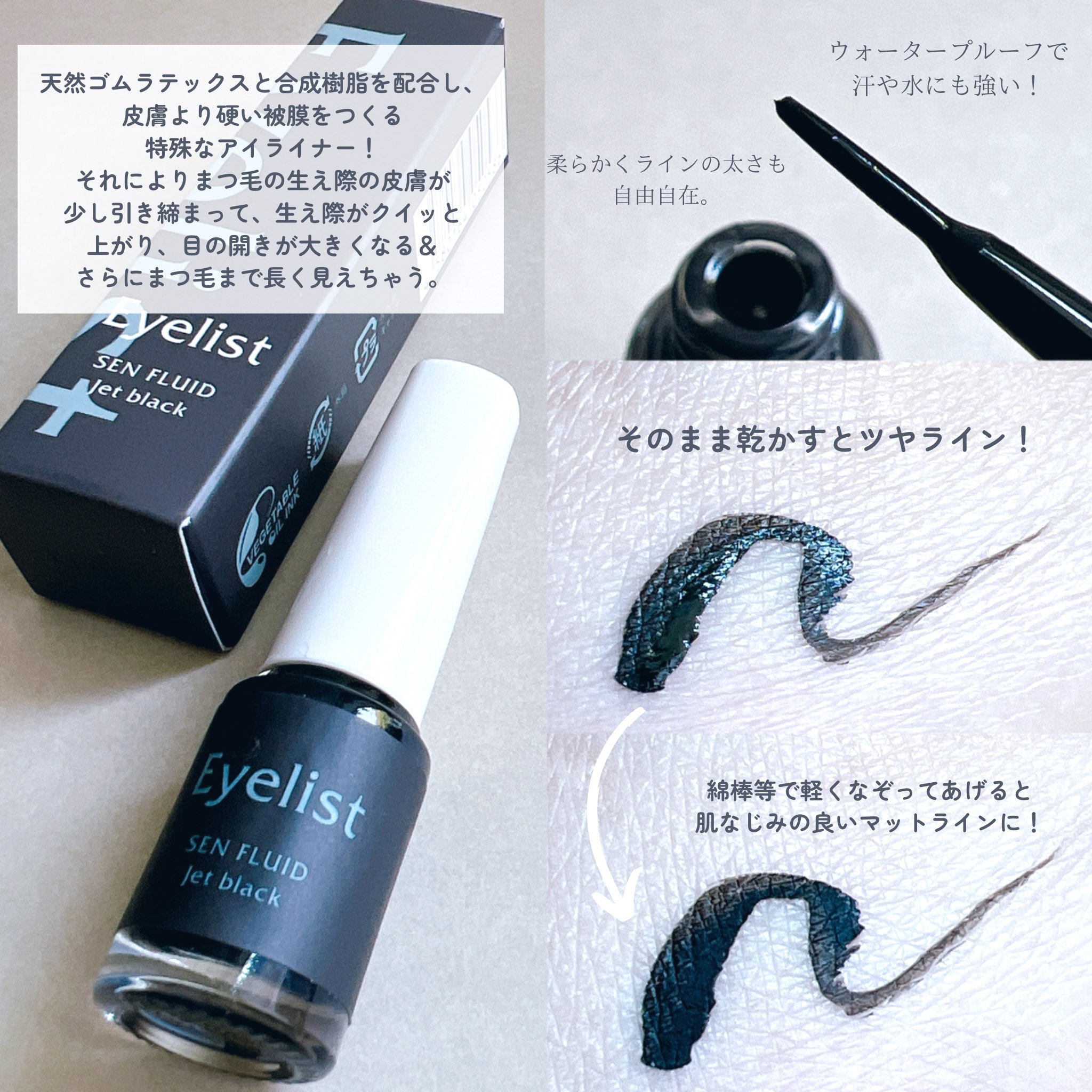 センフルード/Eyelist/リキッドアイライナーを使ったクチコミ（2枚目）