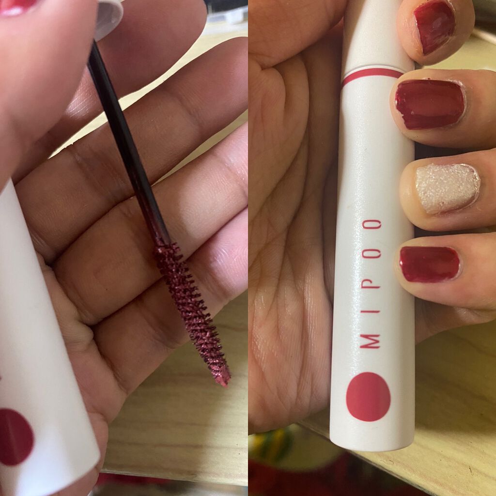 カラーマスカラ/MiPOO/マスカラを使ったクチコミ（1枚目）