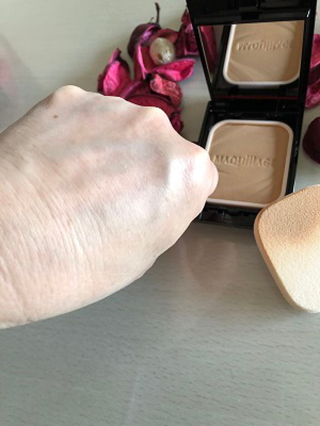 ドラマティックパウダリー EX/マキアージュ/パウダーファンデーションを使ったクチコミ(3枚目)