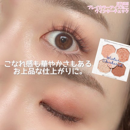 プレイカラーアイズミニ ウィンターチェック /ETUDE/アイシャドウパレットを使ったクチコミ(6枚目)