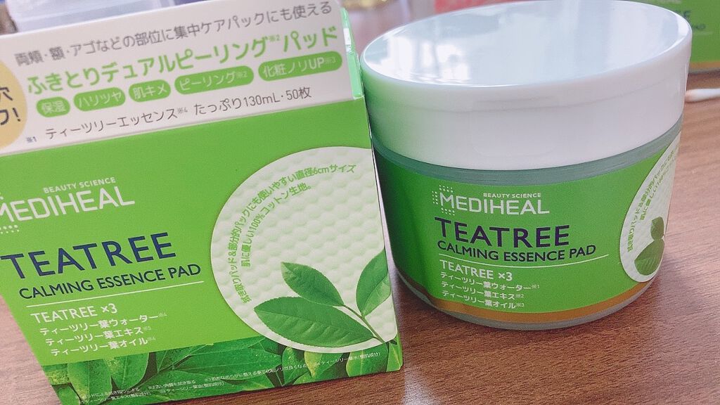 ティーツリーカーミングエッセンスパッド/MEDIHEAL/トナーパッドを使ったクチコミ(1枚目)