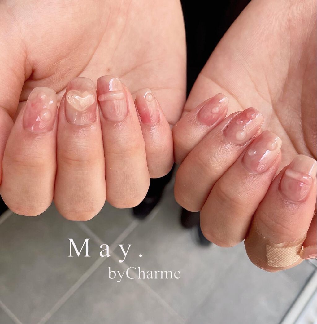 pikarin8993x🦋LIPSパートナー on LIPS 「.桃ネイル🍑🍑🍑.ご予約はInstagram(@pika..」(1枚目)