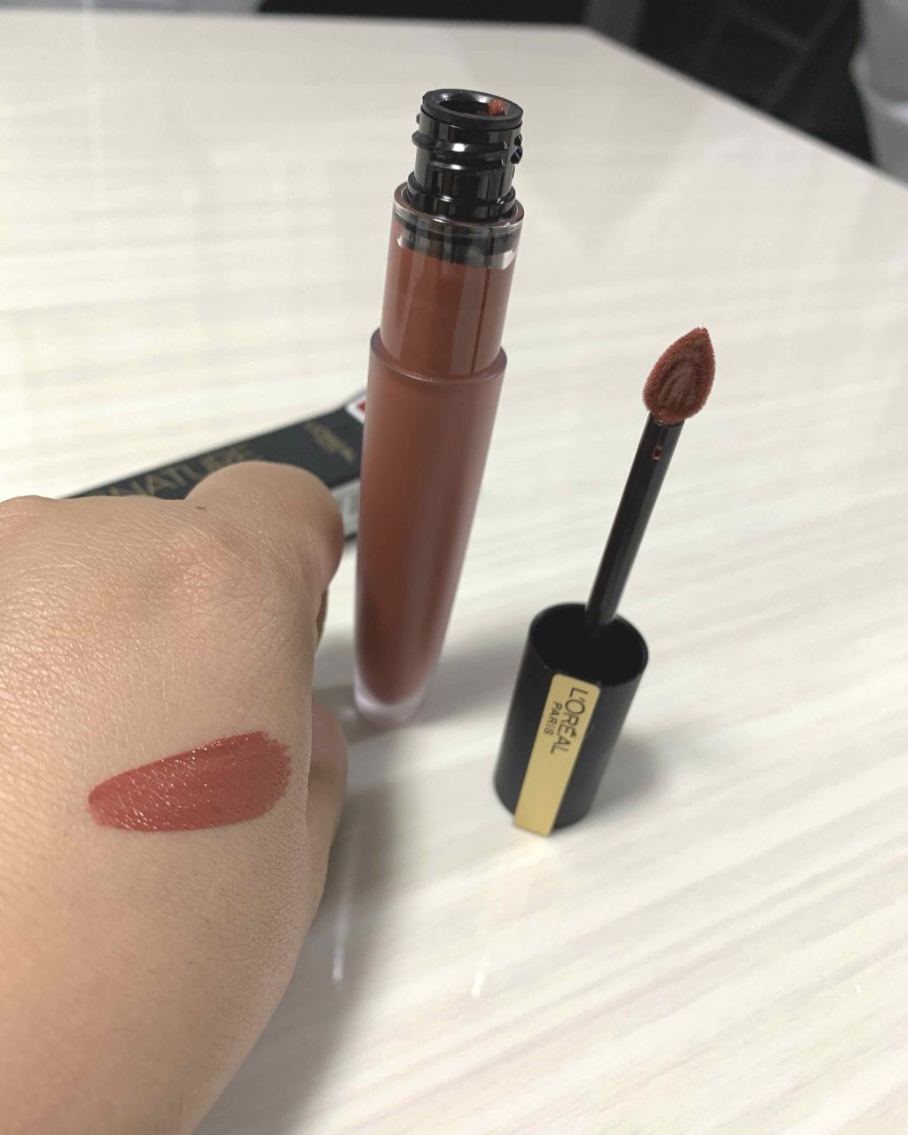 ルージュシグネチャー /ロレアル パリ/リップグロスを使ったクチコミ(2枚目)