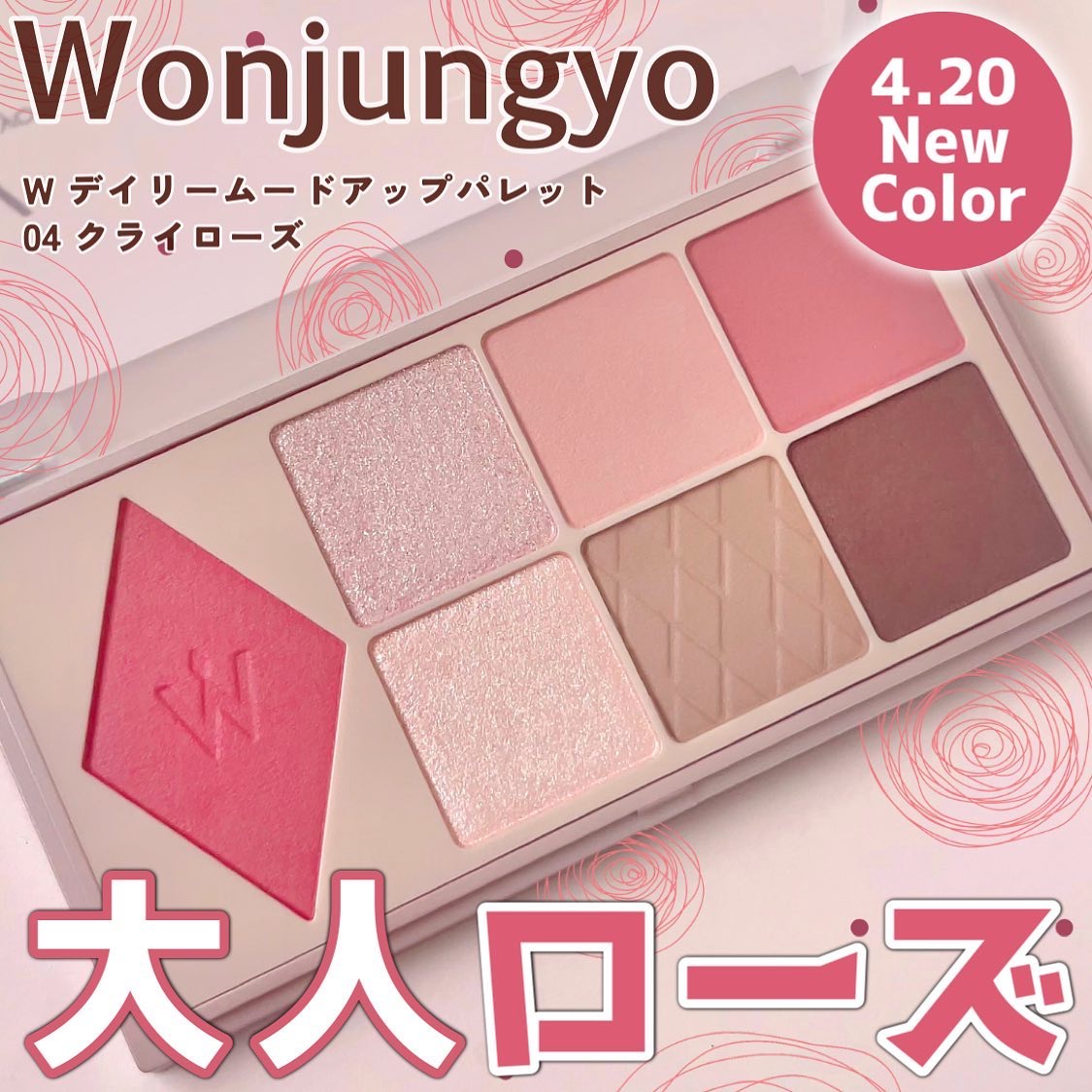 ウォンジョンヨ Ｗ デイリームードアップパレット /Wonjungyo/アイシャドウパレットを使ったクチコミ（1枚目）