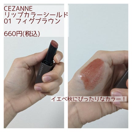 リップカラーシールド/CEZANNE/口紅を使ったクチコミ(2枚目)