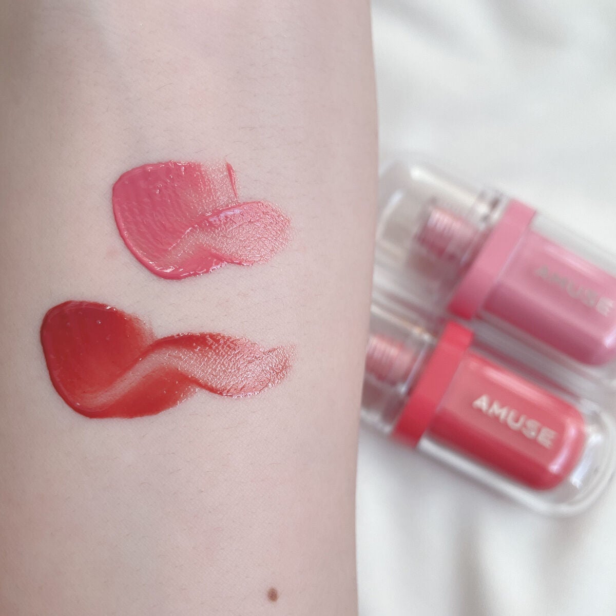 ジェルフィットティント/AMUSE/リップティントを使ったクチコミ(4枚目)