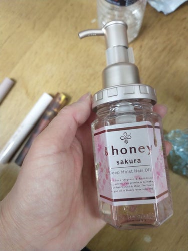 サクラ ディープモイスト ヘアオイル/&honey/ヘアオイルを使ったクチコミ（3枚目）