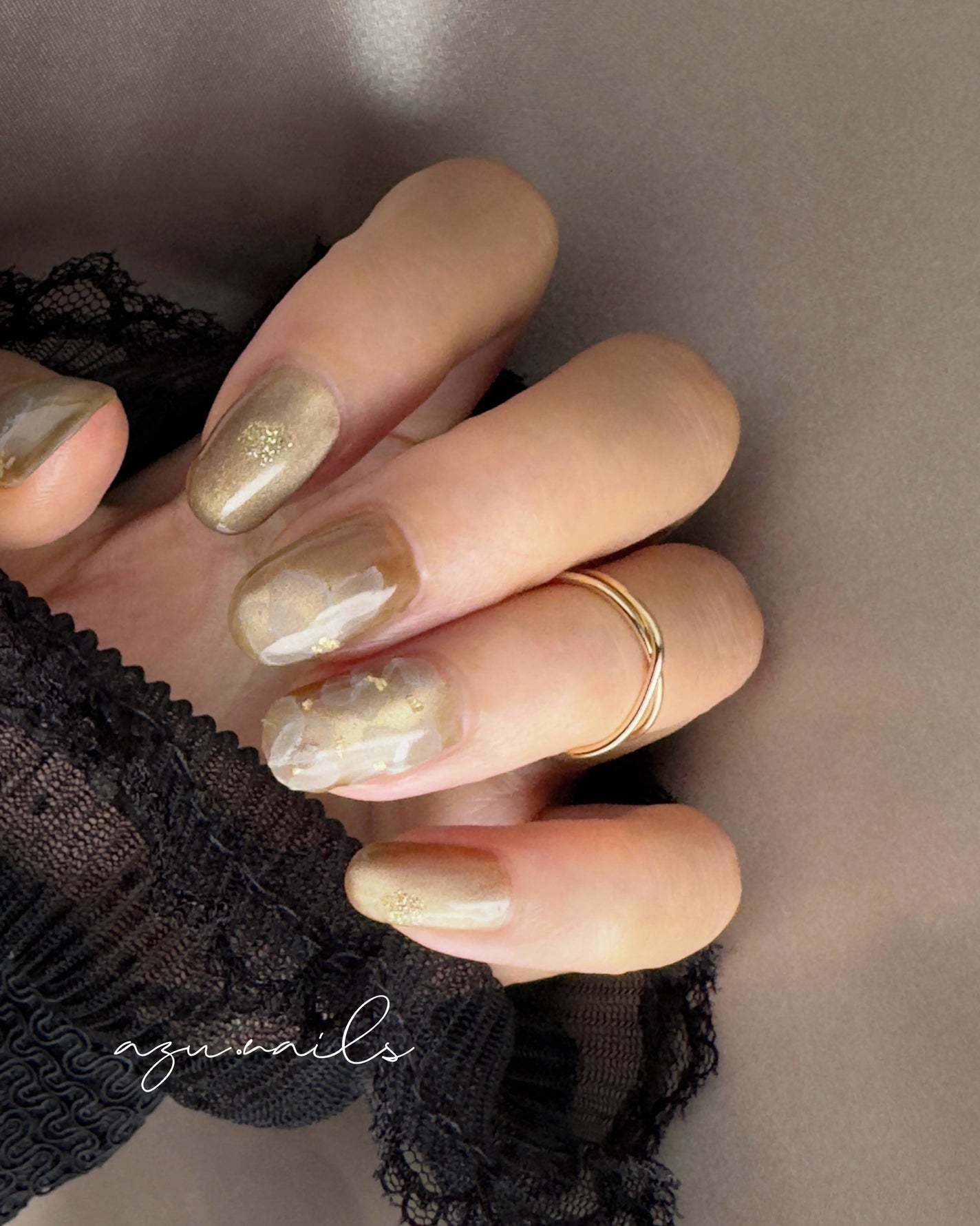 azu on LIPS 「秋のマグネットフラワーネイルBNビーエヌフラットアートフィルム..」(1枚目)