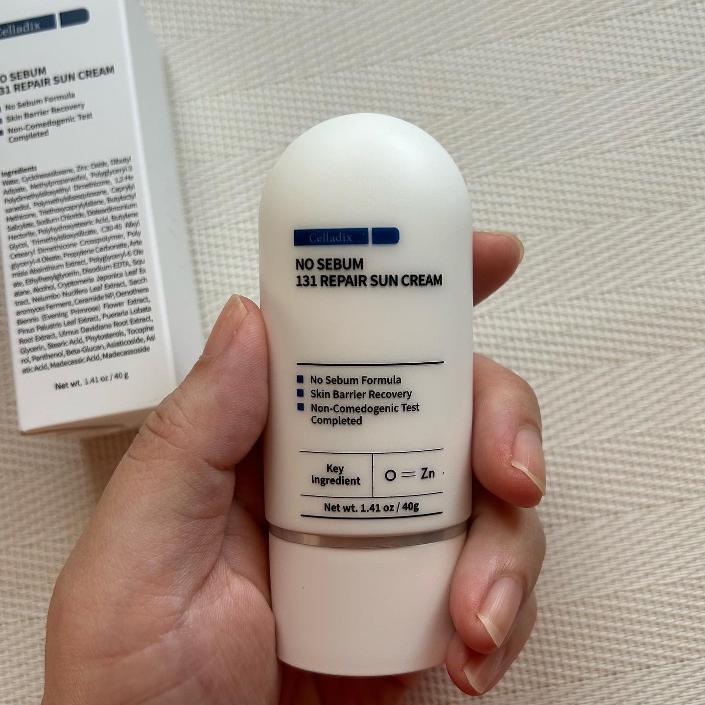 ノーセバム131リペア日焼け止めクリーム/Celladix/日焼け止めクリームを使ったクチコミ（2枚目）