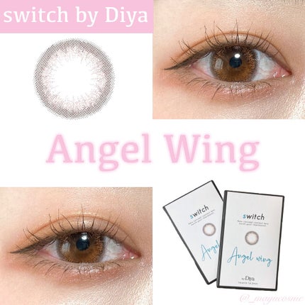 Diya switch(スイッチbyダイヤ)のクチコミ「天使の羽をイメージしたふんわりピンクカラコン♡
ーーーーーー
Diya
Switch
Ange.....」(1枚目)
