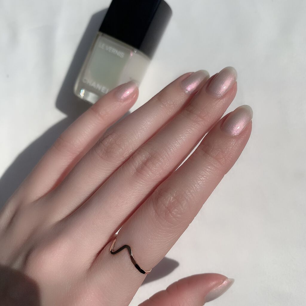 ヴェルニ ロング トゥニュ 889 ペルル ブランシュ(限定)/CHANEL/マニキュアを使ったクチコミ（3枚目）