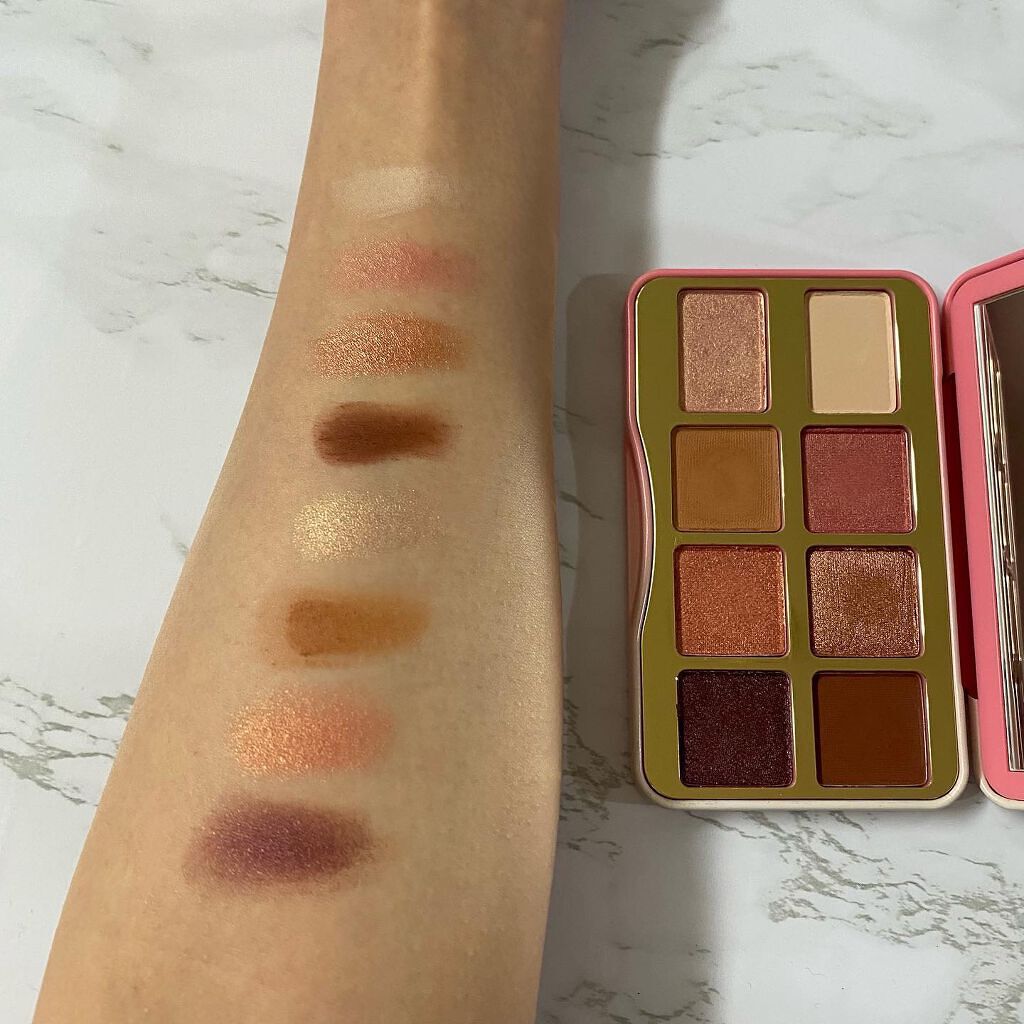 ティックルドピーチ ミニ アイシャドウ パレット/Too Faced/アイシャドウパレットを使ったクチコミ(4枚目)