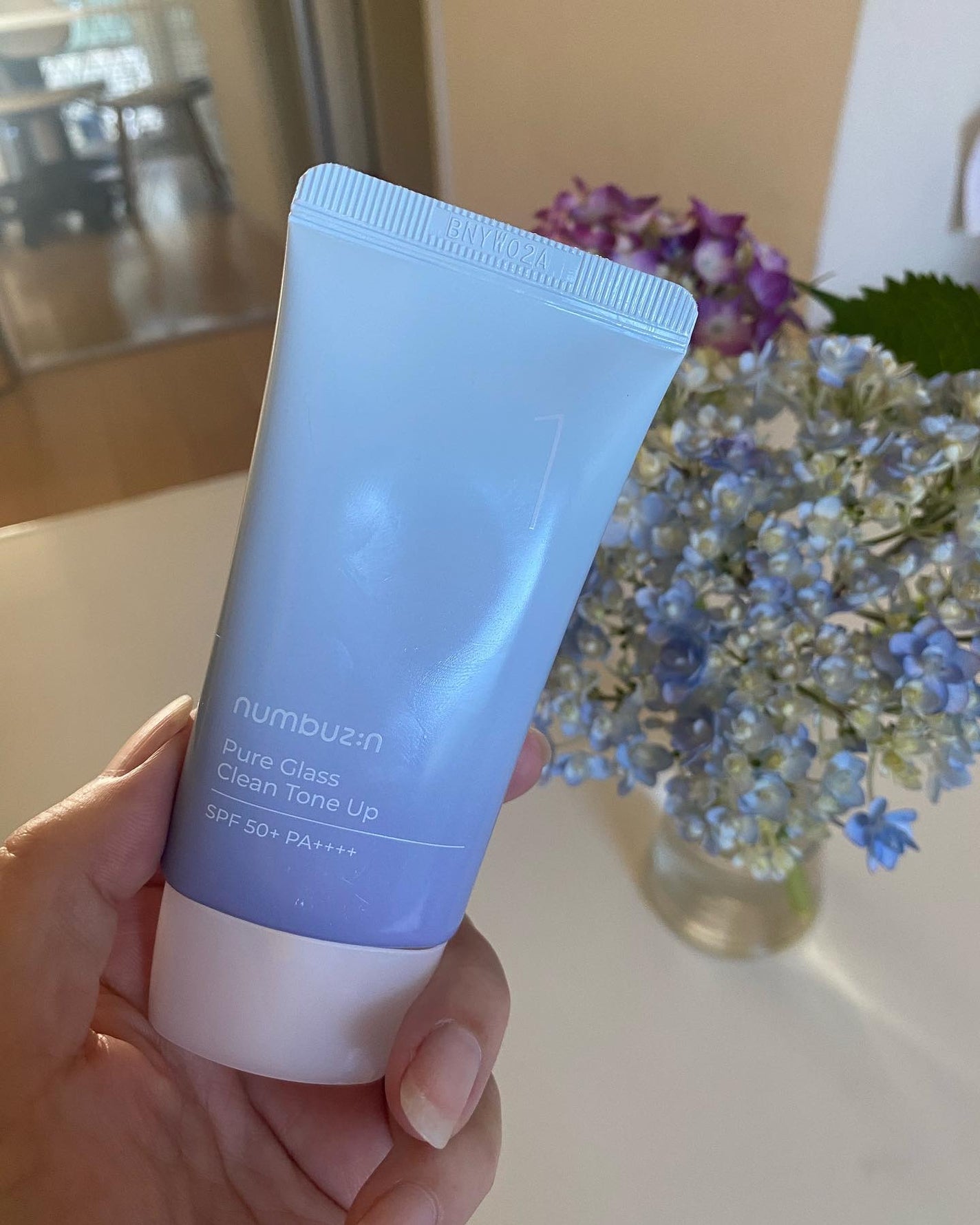 1番 ガラス玉トーンアップクリーム/numbuzin/日焼け止めクリームを使ったクチコミ(1枚目)