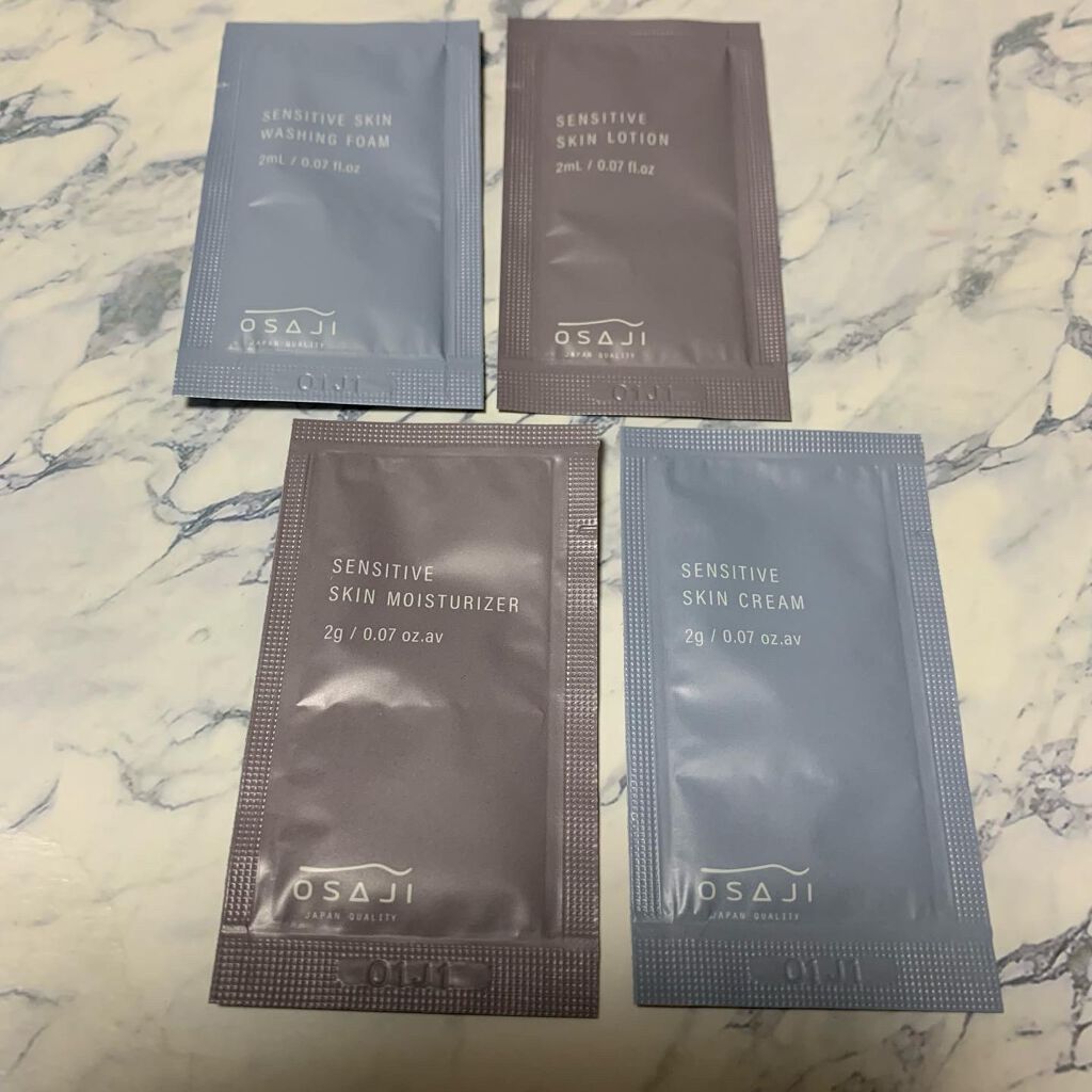 センシティブ スキン トライアルセット/OSAJI/トライアルキットを使ったクチコミ（1枚目）
