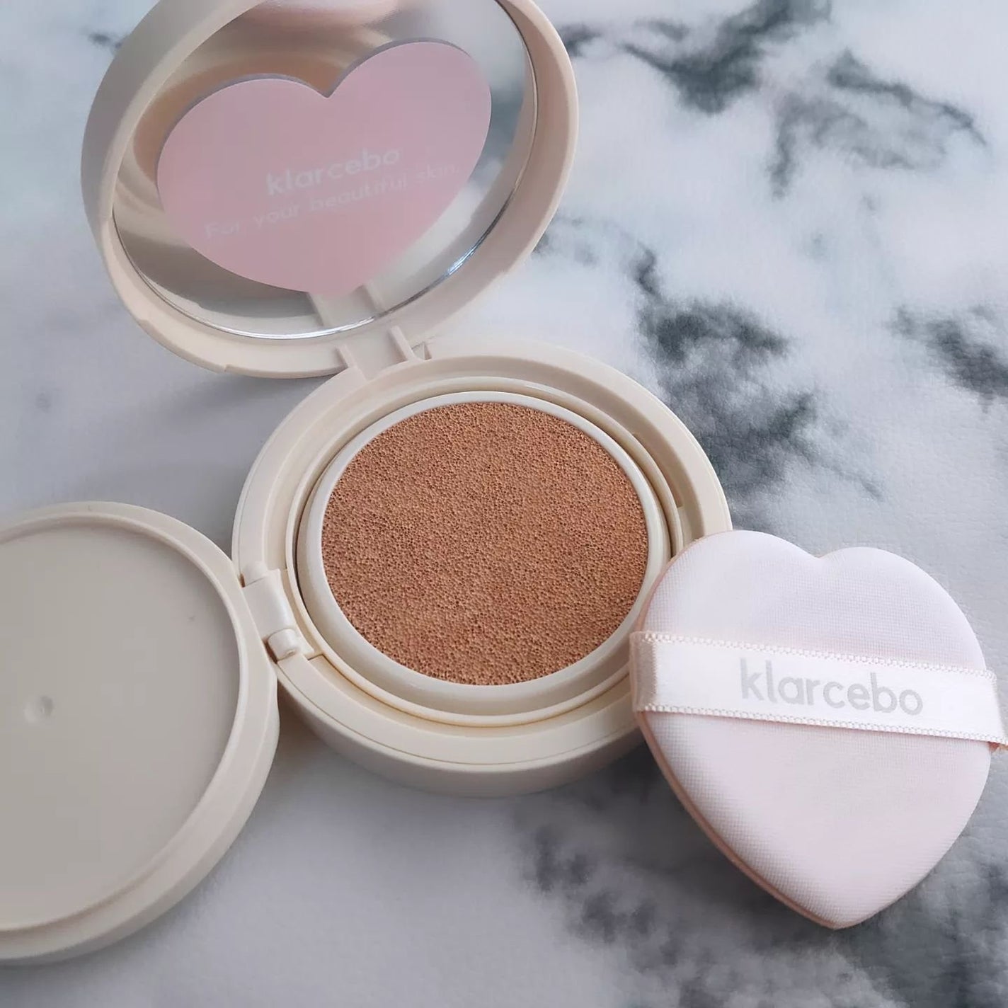 ハートシカクッション/klarcebo/クッションファンデーションを使ったクチコミ(2枚目)
