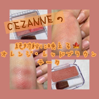 ミックスカラーチーク 05 レッド系/CEZANNE/パウダーチークを使ったクチコミ（1枚目）