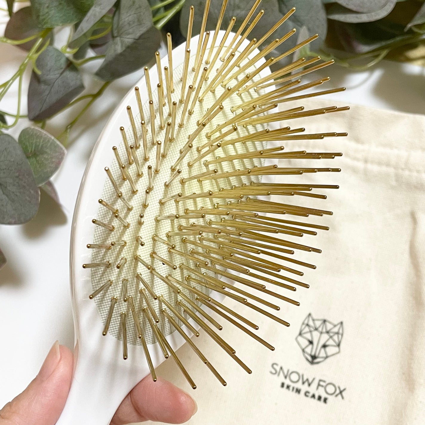 プレミアム FOXカッサ ヘアブラシ/SNOW FOX SKINCARE/ヘアブラシを使ったクチコミ(4枚目)