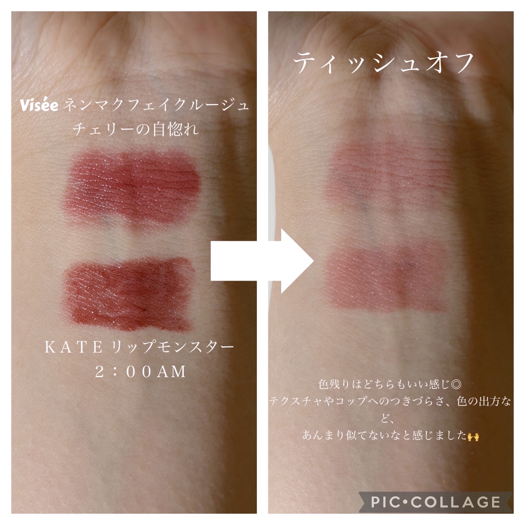 ネンマクフェイク ルージュ/Visée/口紅を使ったクチコミ（3枚目）