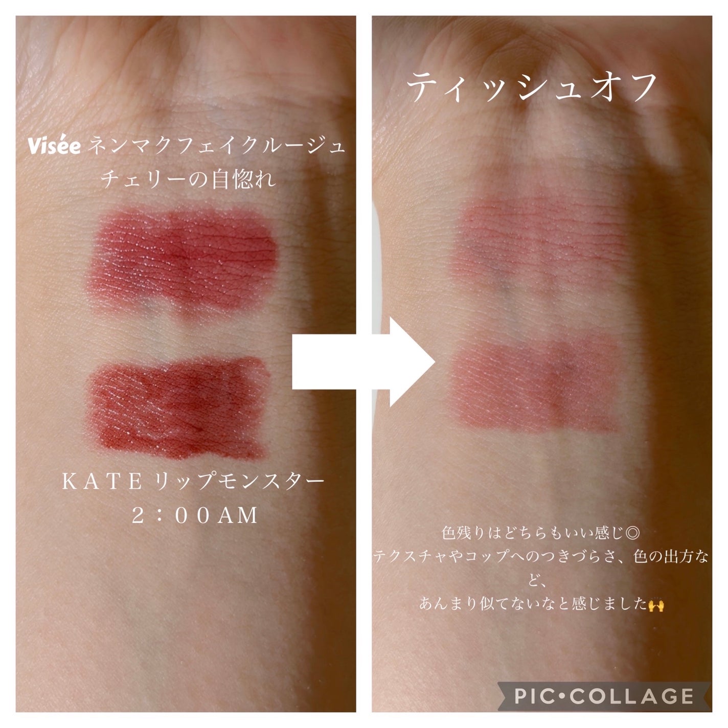 ネンマクフェイク ルージュ/Visée/口紅を使ったクチコミ(3枚目)