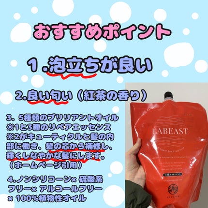 ラビーストベースリフレッシュ シャンプー/トリートメントコンディショナー/ラビースト/シャンプー・コンディショナーを使ったクチコミ(3枚目)
