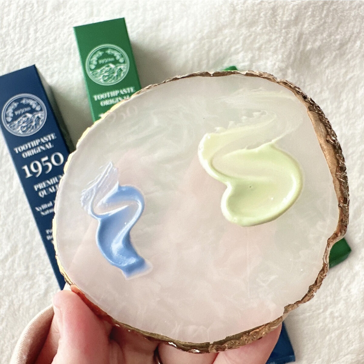 チェジュミネラルソルトブルーオーガニック歯磨き粉/1950/歯磨き粉を使ったクチコミ（3枚目）