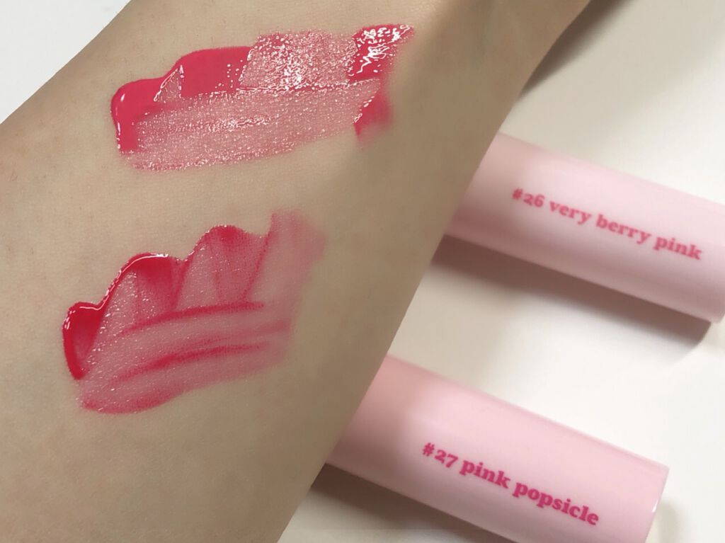 ジューシーラスティングティント/rom&nd/リップティントを使ったクチコミ（2枚目）