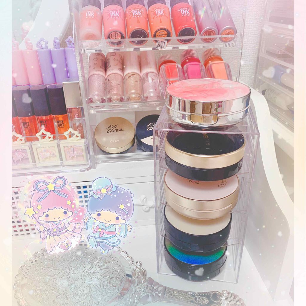天照御御澪 on LIPS 「🌈超簡単にコスメ収納🌈【答えは次ページで♡】たった100円でお..」(3枚目)