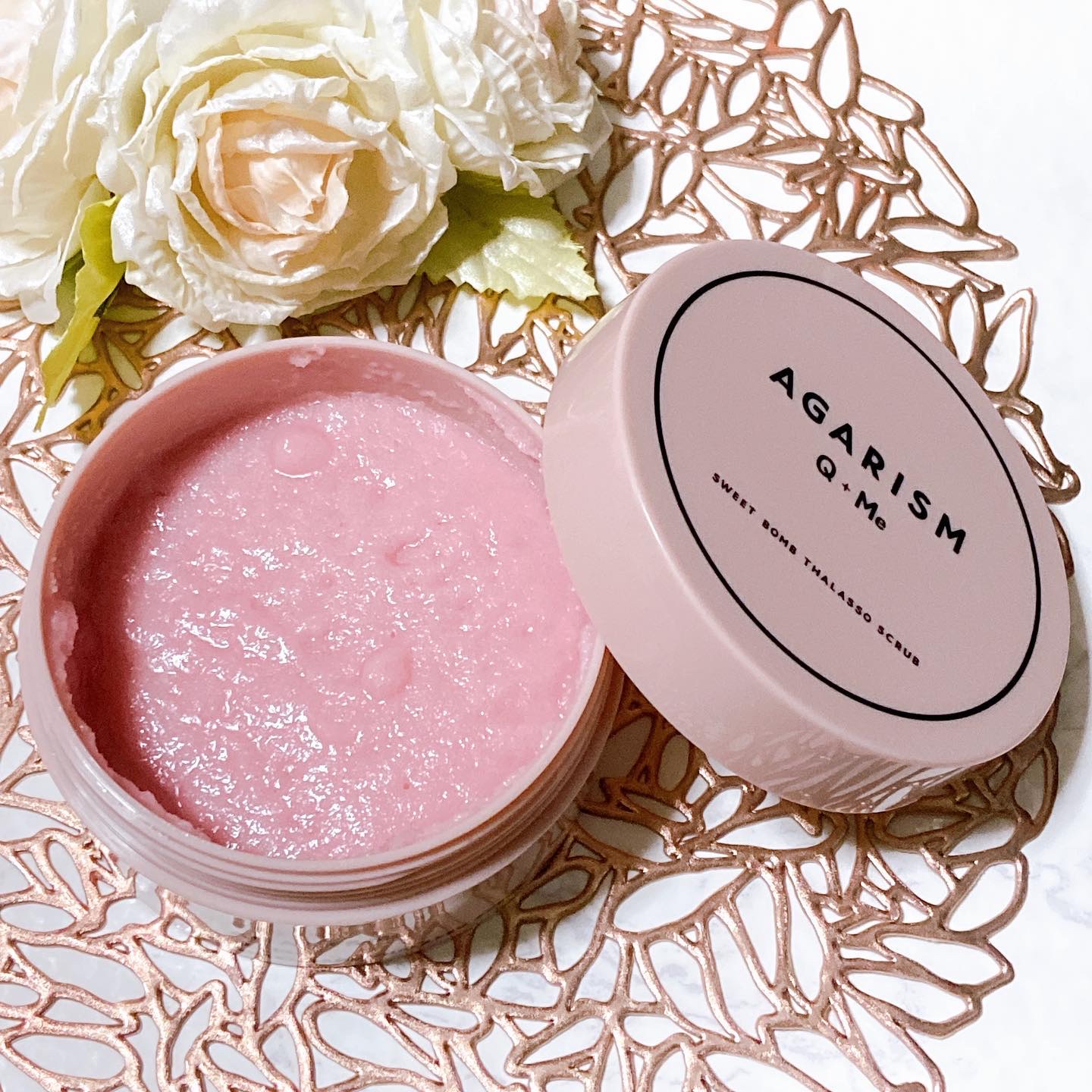 Q+Me スウィート ボム タラソ スクラブ/AGARISM/バストケア・ヒップケアを使ったクチコミ（1枚目）