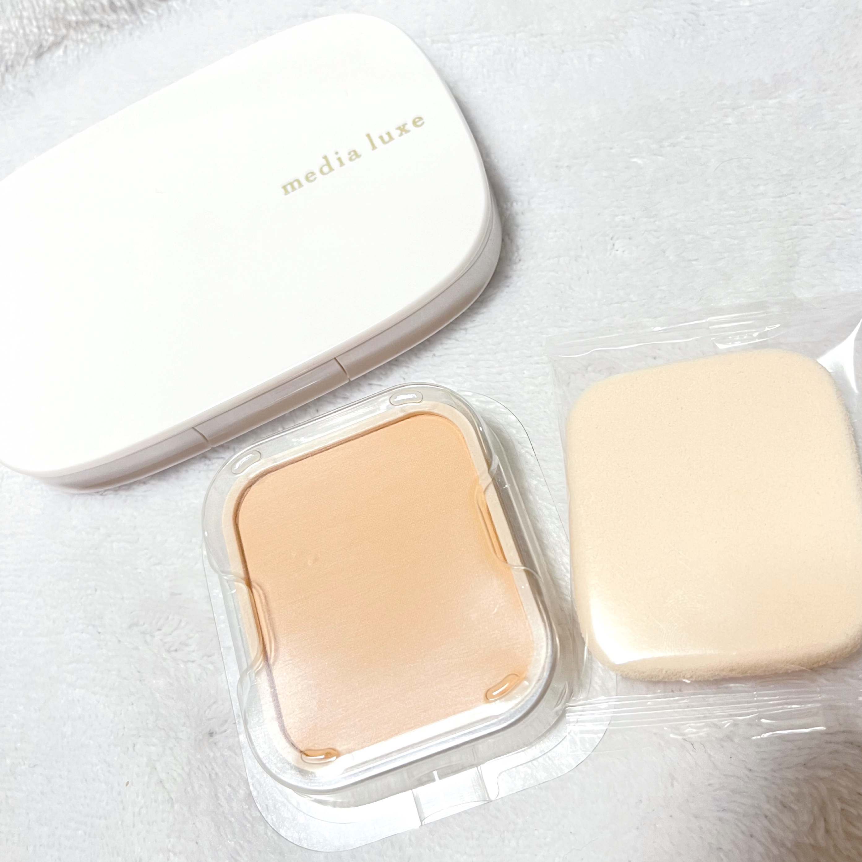 パウダーファンデーション/media luxe/パウダーファンデーションを使ったクチコミ（2枚目）