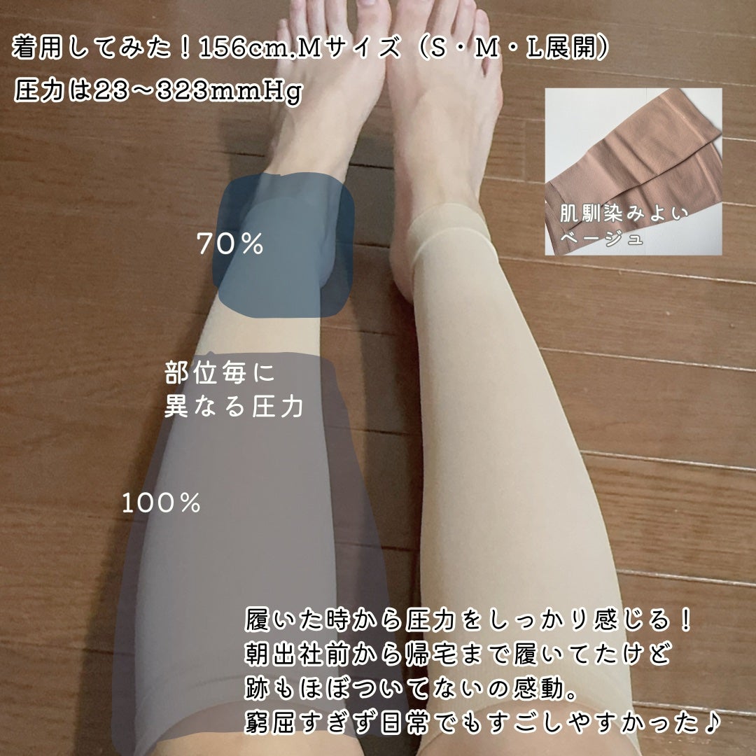 メディカルサポート オープントゥショートストッキング/グラムモーメント/着圧ソックス・レギンスを使ったクチコミ(4枚目)