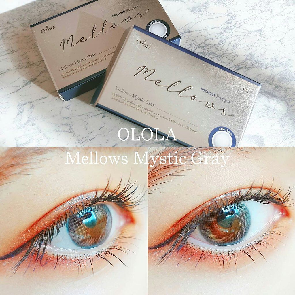 メローズ(Mellows) ミスティックグレー/OLOLA/カラーコンタクトレンズを使ったクチコミ（1枚目）