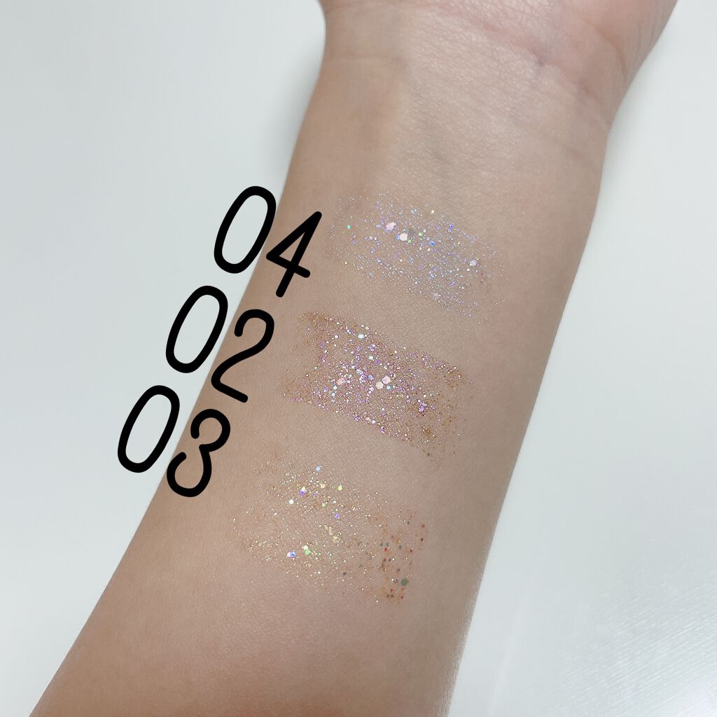 リキッド グリッター シャドウ/rom&nd/グリッターを使ったクチコミ（2枚目）