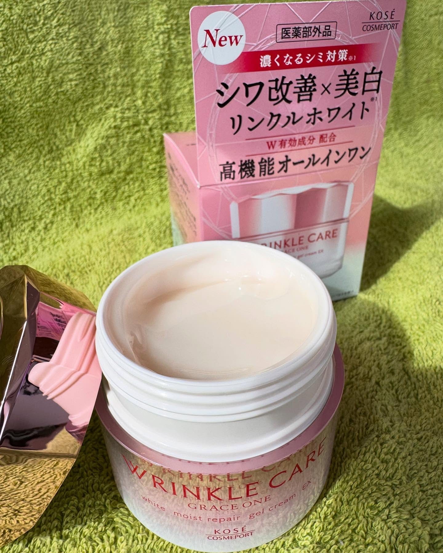 グレイス ワン リンクルケア ホワイト モイストリペア ジェルクリーム ＥＸ/グレイスワン/オールインワン化粧品を使ったクチコミ（1枚目）